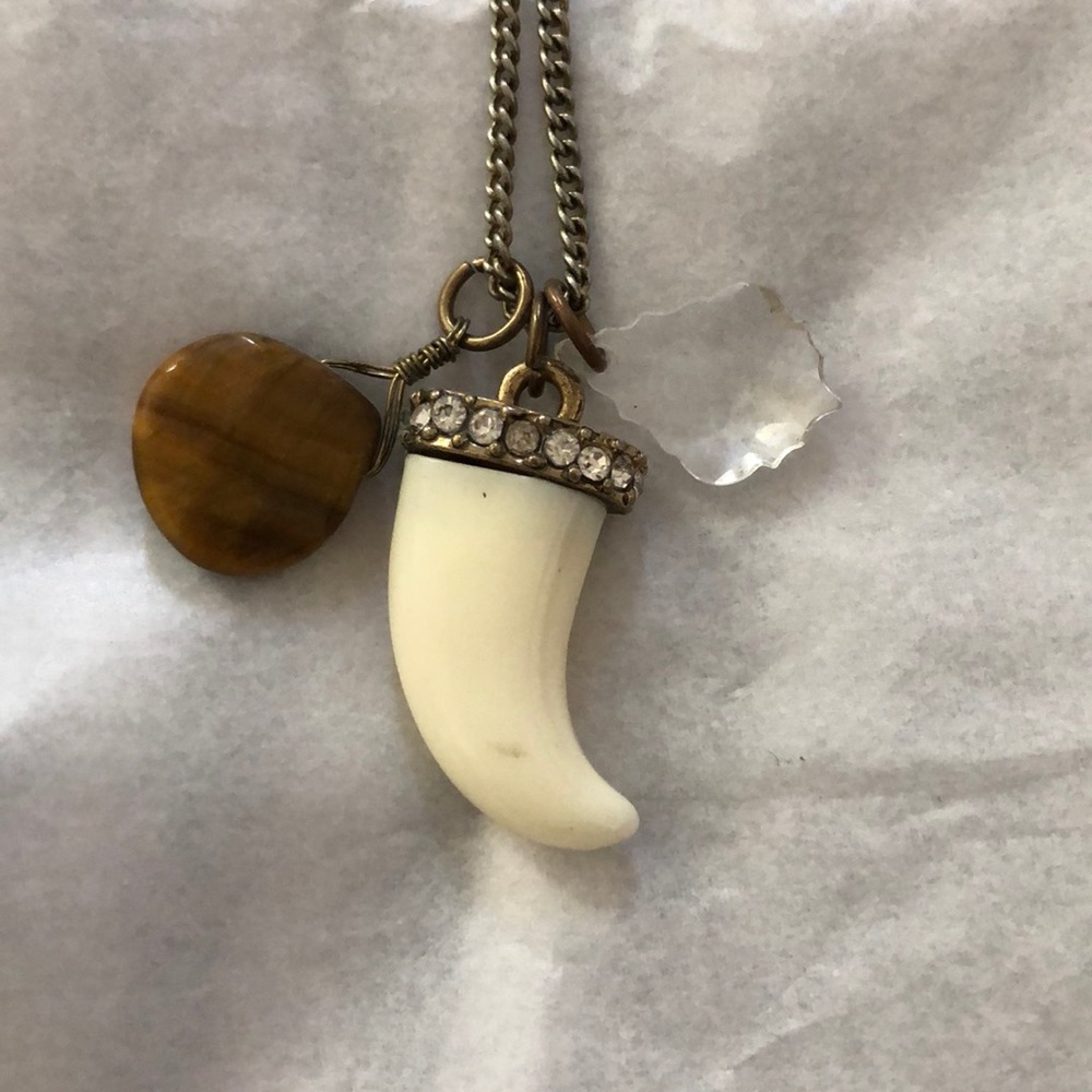 Shark tooth bead necklace